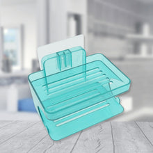 Wall Mounted 2 Layer Soap Holder with Hook Self Adhesive Double Layer Plastic Soap Dish with Hook for Bathroom Kitchen Sink and Wash Basin (2 Layer 1 Pc) - Goyaldeal.com