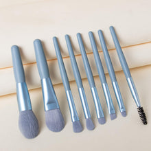 8-Piece Mini Makeup Brush Kit – Portable Premium Synthetic Set with Case (Mix Colors) - Goyaldeal.com