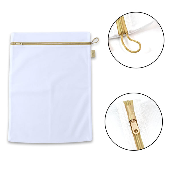 Large Mesh Laundry Bags for Delicate with Premium Zipper, Travel Storage Organize Bag, Clothing Washing Bags for Laundry, Blouse, Bra, Hosiery, Stocking, Underwear, Lingerie (1 Pc) - Goyaldeal.com