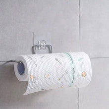 Stainless Steel Drill Free Self-Adhesive Paper Roll Holder Tissue Paper Stand Towel Bar Hanger Kitchen Towel Holder for Kitchen Bathroom Toilet (Pack of 1) - Goyaldeal.com