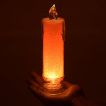 Red LED Flameless Candles Battery Operated Pillar Candles Flickering Realistic Decorative Lamp Votive Transparent Flameless Ornament Tea Party Decorations for Hotel, Scene,Home Decor, Restaurant, Diwali Decoration Candle Crystal Lamp (1 Pc) - Goyaldeal.com