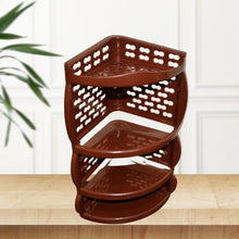 Multi Purpose Plastic Corner Rack a Stylish Storage Shelf for Kitchen / Living Room / Bathroom (1 Pc / 3 Layer ) - Goyaldeal.com