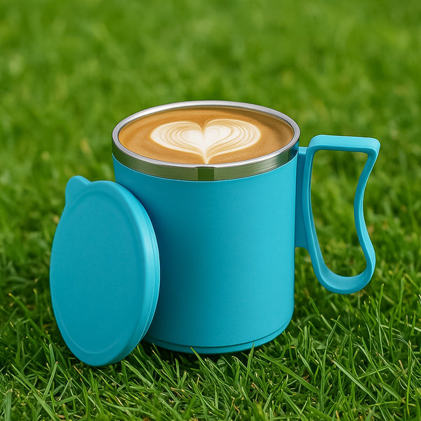 300ml Stainless Steel Mug: Insulated, Leakproof Lid, Hot/Cold Drinks (Mix Color) - Goyaldeal.com