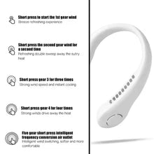 Portable USB Rechargeable Neck Fan – Wearable, 3 Speeds, Headphone Design - Goyaldeal.com