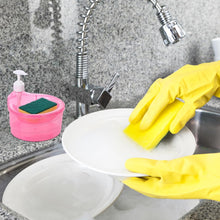 2-in-1 Double Layer Liquid Soap Dispenser with Pump & Sponge – Practical Kitchen & Hotel Sink Soap Pump Bottle (Rectangle) - Goyaldeal.com