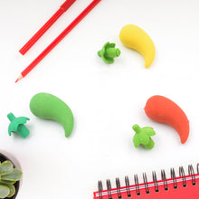 3D Fancy Colorful Chili Shape Erasers – Mini Novelty Eraser Set (3 Pc) - Goyaldeal.com