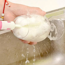 Sponge Cleaning Brush Kitchen Tool Bottle Soft Brush for Dishes| Cleaning Brush Cleaner with Plastic Long Handle, Soft Dish Washing Foam Cleaning Brushes For Cups Mugs Kettles Wine Glasses and Baby Bottles (1 Pc) - Goyaldeal.com