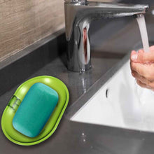 Plastic Soap Dish Holder for Bathroom Shower Wall Mounted Self Adhesive Soap Holder Saver Tray-Plastic Sponge Holder for Kitchen Storage Rack Soap Box, Bathroom ,Sabudani