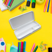 Multipurpose White Compass Pencil Box | 3-Compartment School Case | Ideal Birthday Gift for Kids - Goyaldeal.com