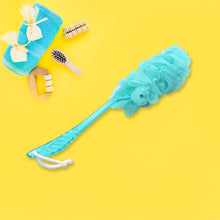 Loofah Back Scrubber for Shower, Long Handle Bath Sponge Shower Brush, Soft Nylon Mesh Back Cleaner Washer, Body Bath Brush for Women and Men, Bathroom Shower Accessories (45 Cm) - Goyaldeal.com