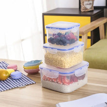 Kitchen Storage Container Set with Food Grade Plastic and Air Seal Lock Lid for Storage of Grocery, Spices, Dry fruits Use For Home, Office, Restaurant, Canteens (3 Piece Set) - Goyaldeal.com