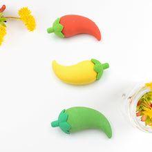 3D Fancy Colorful Chili Shape Erasers – Mini Novelty Eraser Set (3 Pc) - Goyaldeal.com