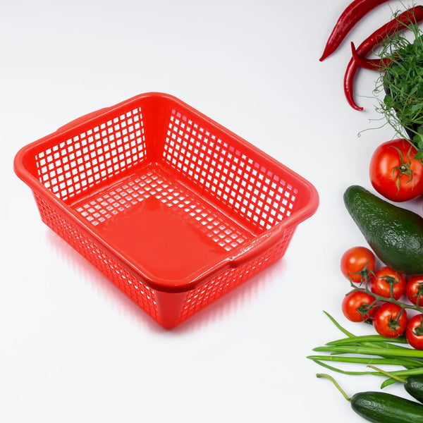 Plastic 1 Pc Kitchen Small Size Dish Rack Drainer Vegetables and Fruits Washing Basket Dish Rack Multipurpose Organizers (29x22CM Mix Color) - Goyaldeal.com