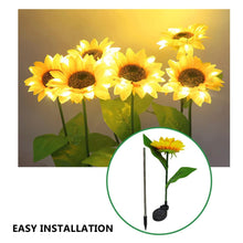 2 Pc Outdoor Solar Sunflower Lights Intelligent Light Control Waterproof Garden Landscape Stake Light - Goyaldeal.com