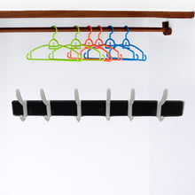 Wall Door Hook Rail | 6 Hook Hanger for Clothes & Hats | With Eco-Friendly Adhesive - Goyaldeal.com