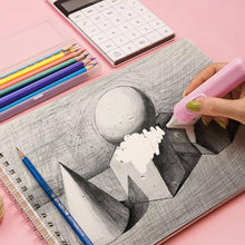 Electric Eraser Kit – Battery Operated with 10 Refills for Drawing & Sketching (Mix Design / Battery Not Included) - Goyaldeal.com