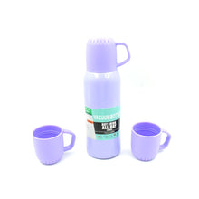Vacuum Flask Set – Stainless Steel Thermos with 3 Cups, Approx 500ml - Goyaldeal.com