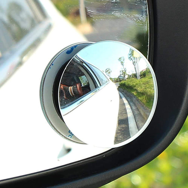 Blind Spot Round Wide Angle Adjustable Convex Rear View Mirror - Pack of 2 - Goyaldeal.com