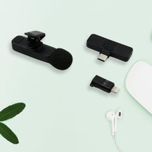 Intelligent Noise Cancelling Live Streaming Clip on Microphone for Type-C & for iPhone with Charging Mini Wireless Lapel Collar Microphone - Goyaldeal.com