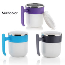 Stainless Steel Insulated Coffee/Tea Mug with Lid – Double Wall Hot Beverage Travel Cup, Milk Mug for Office & Home Use (1 Pc) - Goyaldeal.com