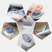 Home & Kitchen Cleaning Brushes, Scrubber, Soap Dispenser Scrub Brush for Pans Pots and Bathtub Sink (2 In 1) - Goyaldeal.com