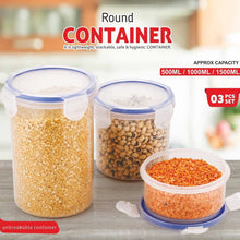 Leakproof & Airtight: 3 Pc Round Food Storage Set (500ml-1500ml) - Goyaldeal.com