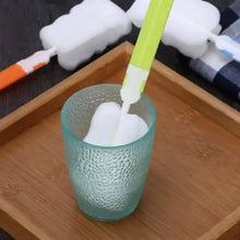 Sponge Cleaning Brush Kitchen Tool Bottle Soft Brush for Dishes| Cleaning Brush Cleaner with Plastic Long Handle, Soft Dish Washing Foam Cleaning Brushes For Cups Mugs Kettles Wine Glasses and Baby Bottles (1 Pc) - Goyaldeal.com