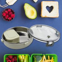 Miracle Stainless Steel Round Lunch Box, with Small Plastic Box Insert Leak Proof Lunch Box with Transparent lid, Lunch Box for Kids & Adults for School, Office (450 ML + 250 ML Approx) - Goyaldeal.com