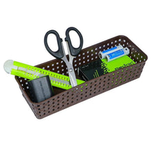 Plastic Multipurpose Desk Organizer Tray Office Drawer Dividers Storage Bins for Kitchen, Bathroom, Office, Makeup, Bedroom Dresser, Craft Basket Rack Multicolour (6 Pcs Set) - Goyaldeal.com