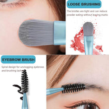 8-Piece Mini Makeup Brush Kit – Portable Premium Synthetic Set with Case (Mix Colors) - Goyaldeal.com