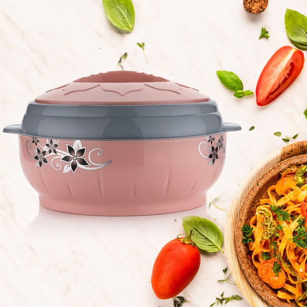 4500ml Insulated Casserole Box (Steel): Floral Print, Keeps Food Hot/Cold - Goyaldeal.com