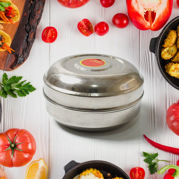 Multi-Purpose Stainless Steel Round Shape Tiffin Box - Goyaldeal.com