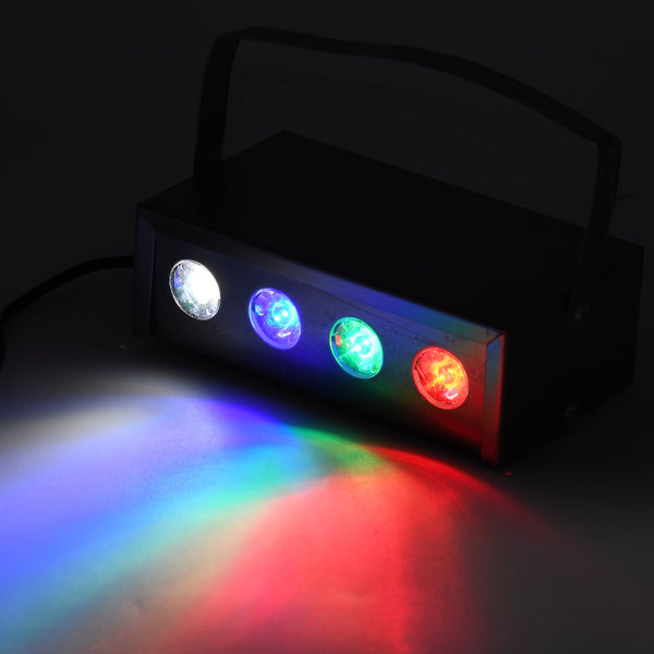 Mini Laser Projector Low Par Light 4 LED RGBW Stage Lighting Laser Light, Special Effects, Party Light - Goyaldeal.com