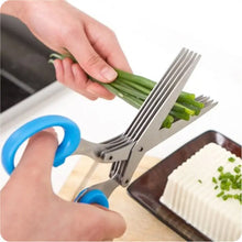 Multifunction Vegetable Stainless Steel Herbs Scissor with 3 Blades - Goyaldeal.com