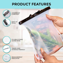 Reusable Silicone Food Storage Bag – Leakproof, Flat Bottom, Freezer & Microwave Safe, BPA-Free Snack & Sandwich Bag (1 Pc) - Goyaldeal.com