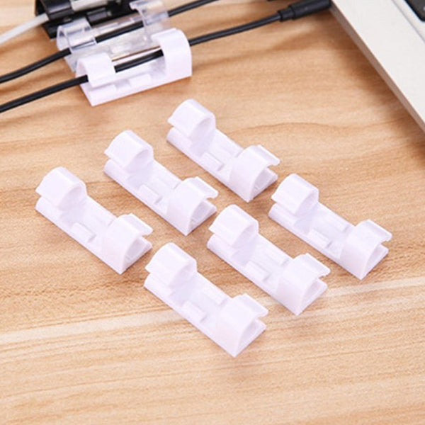 Plastic Cable Clips – Strong Adhesive Wire Organizer for Home, Office & Car (20 Pcs) - Goyaldeal.com