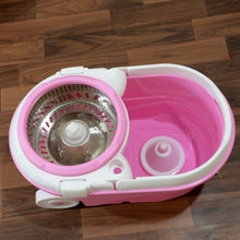 Spin Mop with Bucket for Floor Cleaning - Magic Mop Set with Steel Spin, Mop Stick, and Bucket for Home & Office - Goyaldeal.com