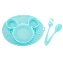 Silicon Micky Plate And 1 Spoon & 1 Fork Card Packing ( 1 Pc Product) - Goyaldeal.com