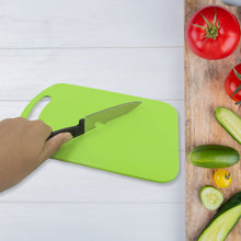Premium Plastic Chopping Board & Steel Knife Vegetable Chopping Board With Knife  Cutting Board for Kitchen Chopper Fruit and Vegetable Cutter Chopper Plastic (3 Pc Set) - Goyaldeal.com