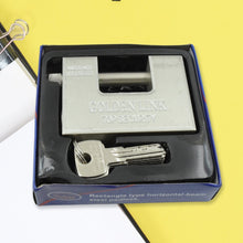 94mm Stainless Steel Padlock: Rectangular, Hardened Steel, 5 Keys - Goyaldeal.com
