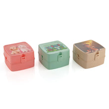 Double-Layer Square Lunch Box with  Spoon , 4 Compartment Tiffin & Push Lock , Plastic Tiffin Box for Travelling, School Kids & Office Exclusive, Home - Goyaldeal.com