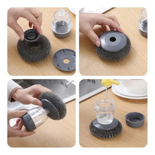 Soap Dispensing Dish Brush (1 Pc): Palm Brush, Kitchen Cleaning - Goyaldeal.com