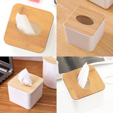 Tissue Box Desktop Stand Bamboo Tissue Cover Box Rectangular Paper Towel Holder Removable Tissue Dispenser for Bathroom Vanity Countertop Bedroom Car Holder Paper Towels Dispenser (1 Pc ) - Goyaldeal.com