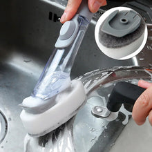 Home & Kitchen Cleaning Brushes, Scrubber, Soap Dispenser Scrub Brush for Pans Pots and Bathtub Sink (2 In 1) - Goyaldeal.com