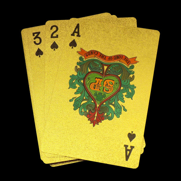 Gold Plated Poker Playing Cards (Golden) - Goyaldeal.com