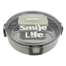 Miracle Stainless Steel Round Lunch Box, with Small Plastic Box Insert Leak Proof Lunch Box with Transparent lid, Lunch Box for Kids & Adults for School, Office (450 ML + 250 ML Approx) - Goyaldeal.com
