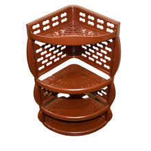 Multi Purpose Plastic Corner Rack a Stylish Storage Shelf for Kitchen / Living Room / Bathroom (1 Pc / 3 Layer ) - Goyaldeal.com