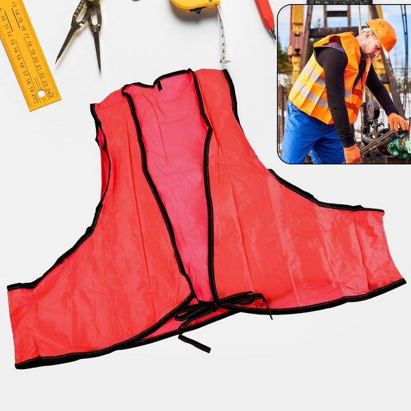 Economy PVC Safety Vest – Soft Vinyl, Tie Closure, High Visibility - Goyaldeal.com