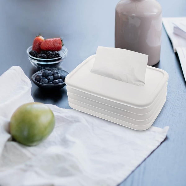 Simple Silicone Tissue Holder – Cube/Cylinder Tissue Box for Bathroom, Office, Car & Bedroom - Goyaldeal.com