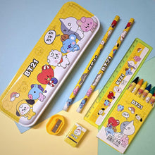 Stationery Kit for Kids - Metal Pencil Box, Sharpener, Pencil & Eraser (12 Pc Set) - Goyaldeal.com